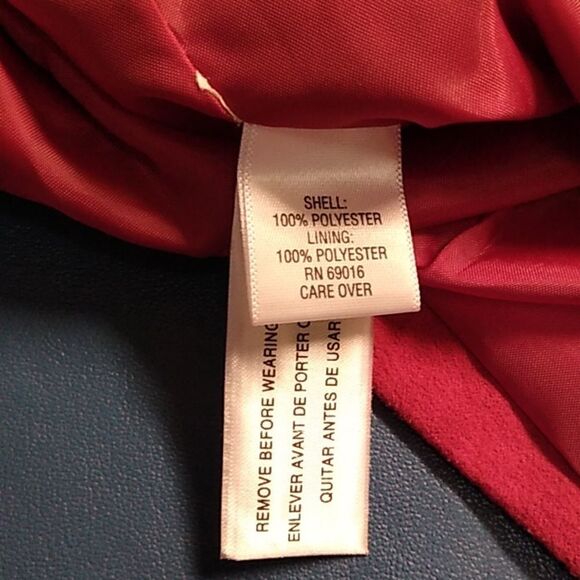 Studio Works Women's 24 W Red Long Sleeve Zip-Up Jacket Granny Chic - Picture 7 of 7
